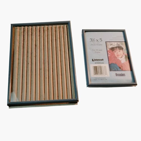 Intercraft Photo Frame Small Blue 3x5 5x7 Prints Desktop Tabletop Lot 2 - Picture 2 of 12